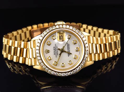 gold watches ladies rolex|ladies Rolex watches pre owned.